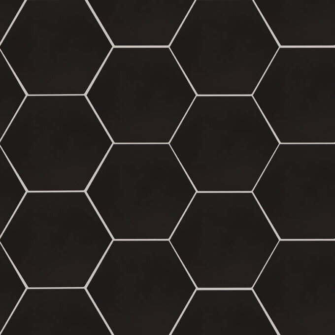 Hexley Graphite 10" Matte Hexagon Porcelain Tile
