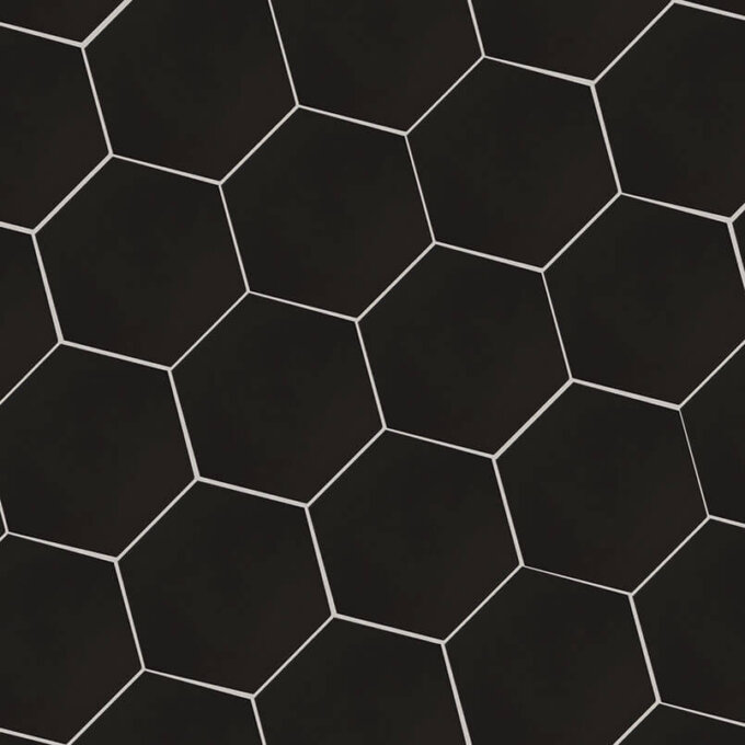 Hexley Graphite 10" Matte Hexagon Porcelain Tile