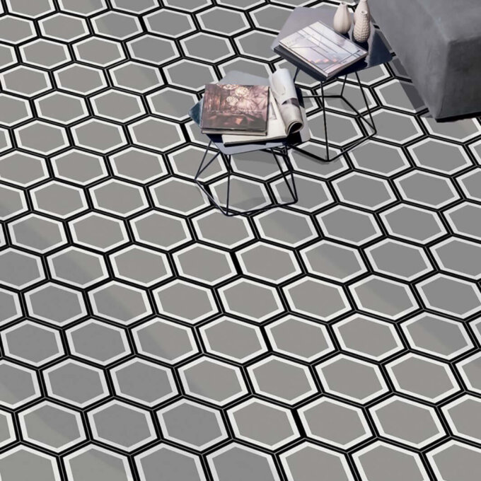 Hexley Hive 10" Matte Hexagon Porcelain Tile
