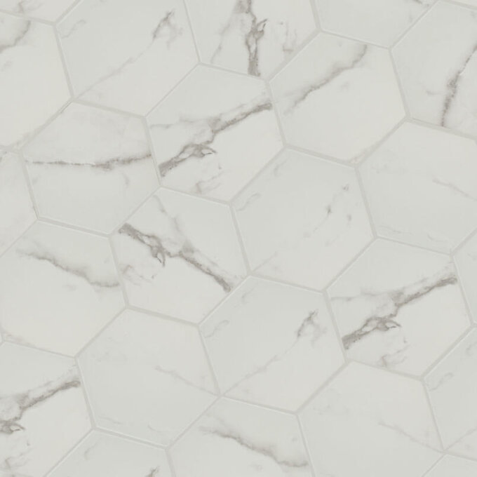 Hexley Marbello 10" Matte Hexagon Porcelain Tile