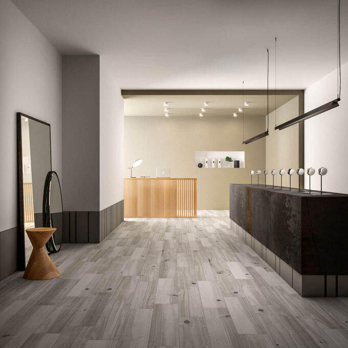 Havenwood Platinum 8"x36" Matte Porcelain Tile