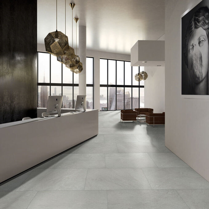 Legions Quartz White Matte Porcelain Tile