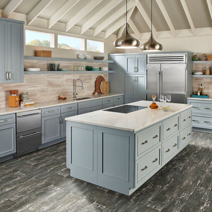 Vintage Silver Porcelain Tile