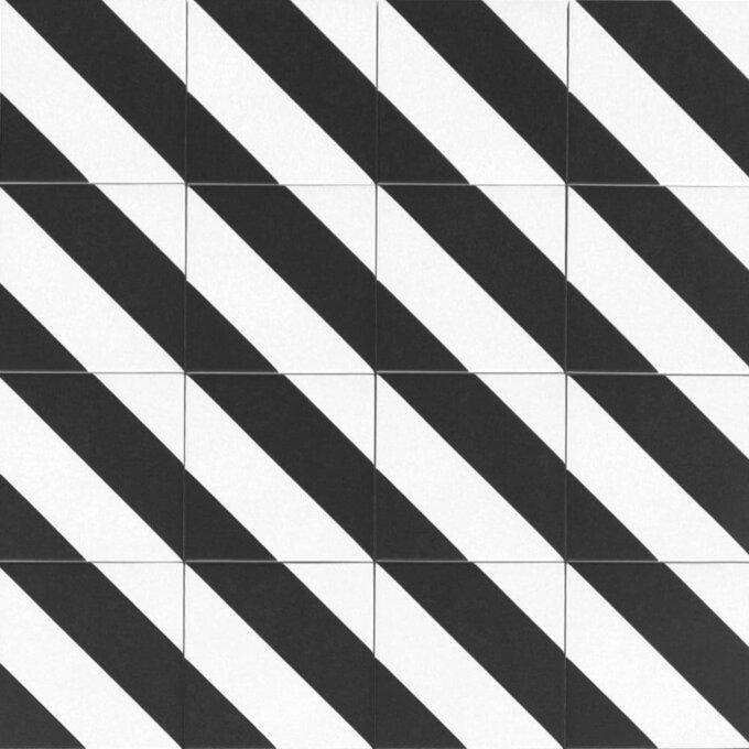 Retromix Line BWL 6"x6" Matte Porcelain Tile