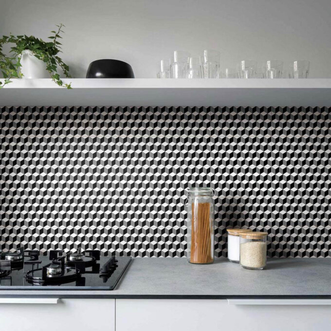 Retromix Cube CS 6"x6" Matte Porcelain Tile