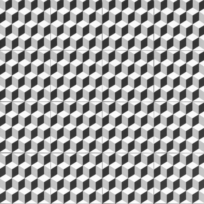 Retromix Cube CS 6"x6" Matte Porcelain Tile