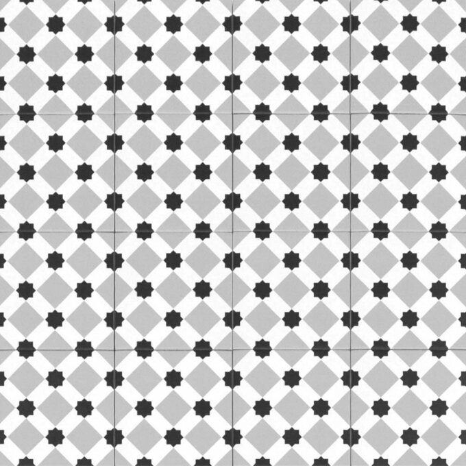 Retromix Star CM 6"x6" Matte Porcelain Tile