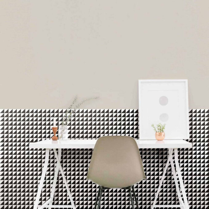 Retromix Triangle BWS 6"x6" Matte Porcelain Tile