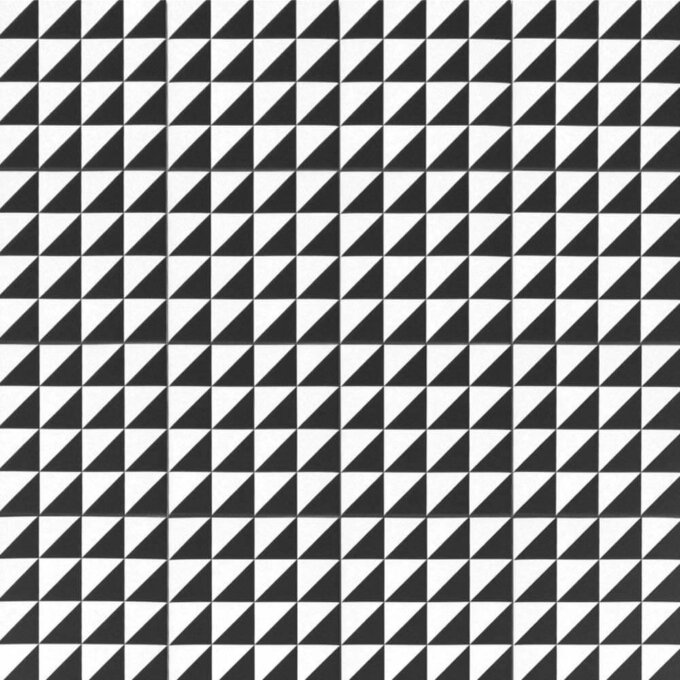 Retromix Triangle BWS 6"x6" Matte Porcelain Tile