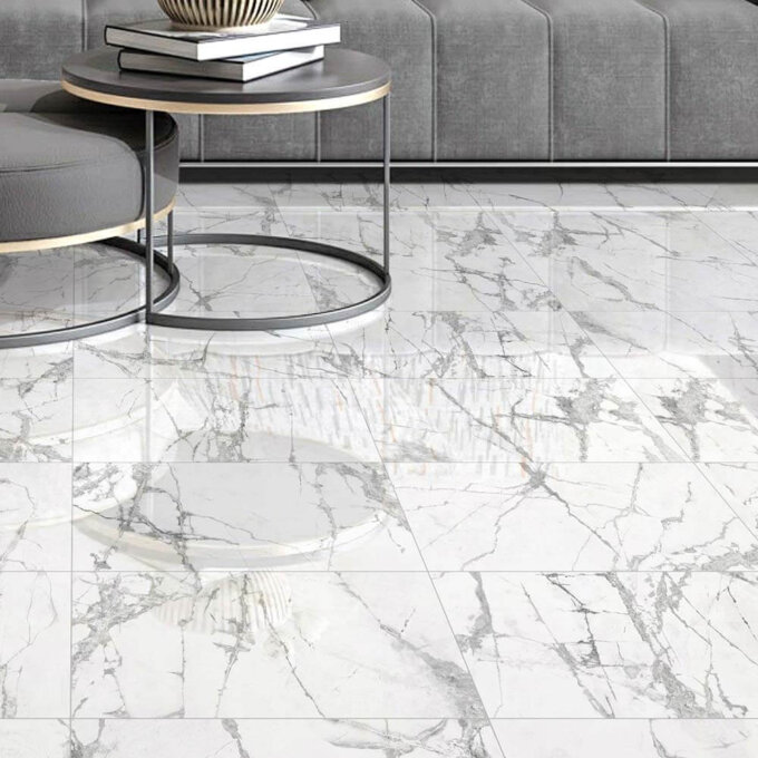 Eterna Invisible White Polished Porcelain Tile