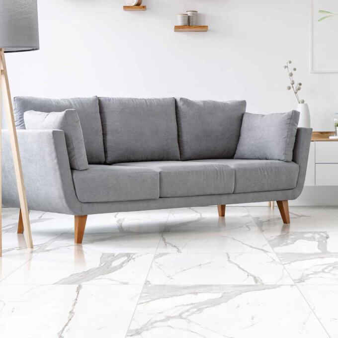 Marmi Classici Bianco Calacatta Polished Porcelain Tile