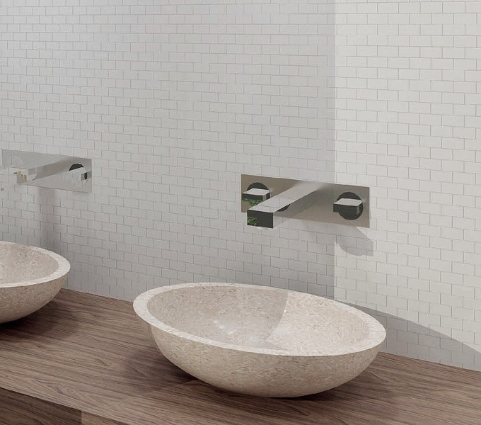 Ontario Snow White 1"x2" Porcelain Mosaic