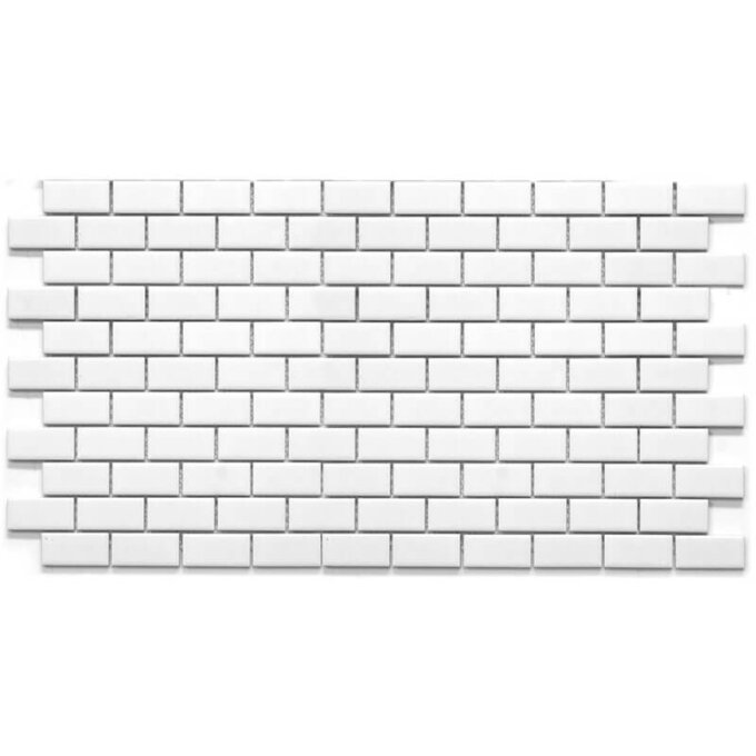 Ontario Snow White 1"x2" Porcelain Mosaic