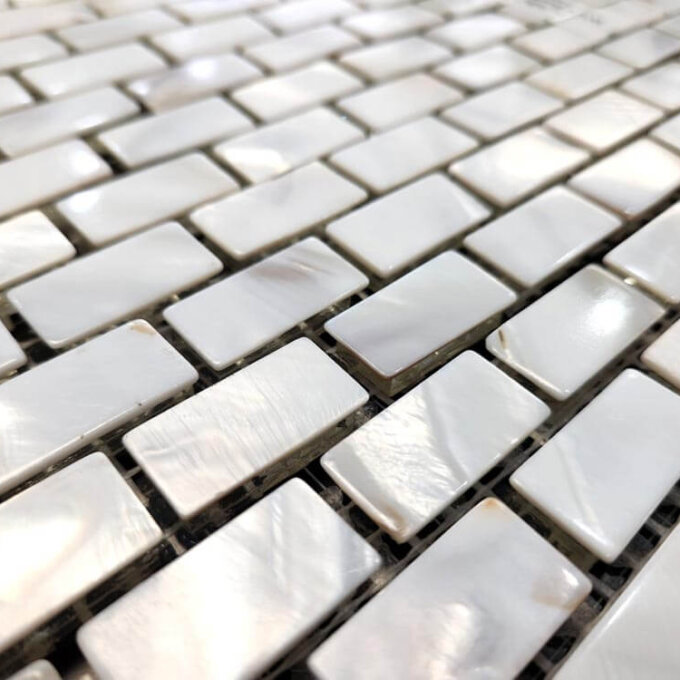 White Pearl Brick Genuine Mother Of Pearl Mosaic