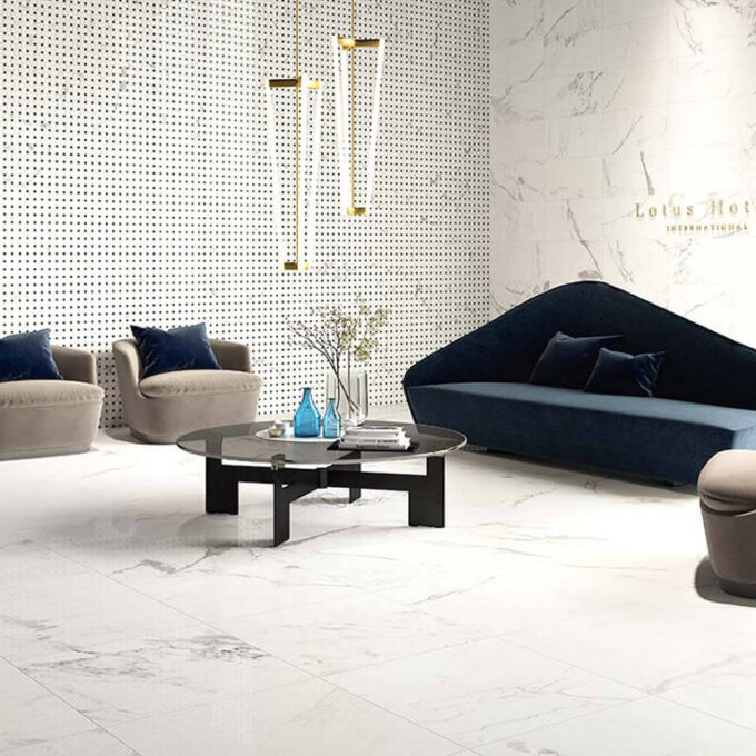 Marmorea Breccia White Porcelain Tile