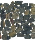 Riverstone Tiger Eye Polished Pebble Mosaic
