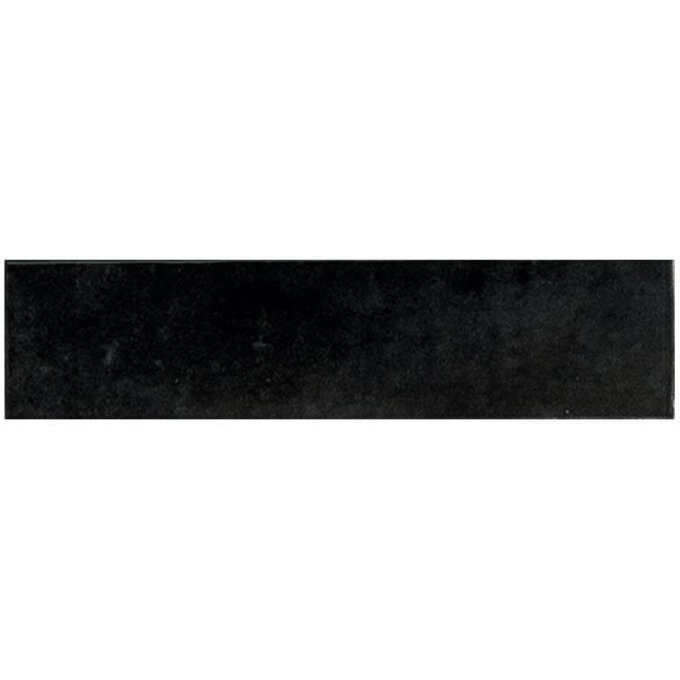 Saturn Nero Magma 2.5"x9.5" Glossy Porcelain Tile
