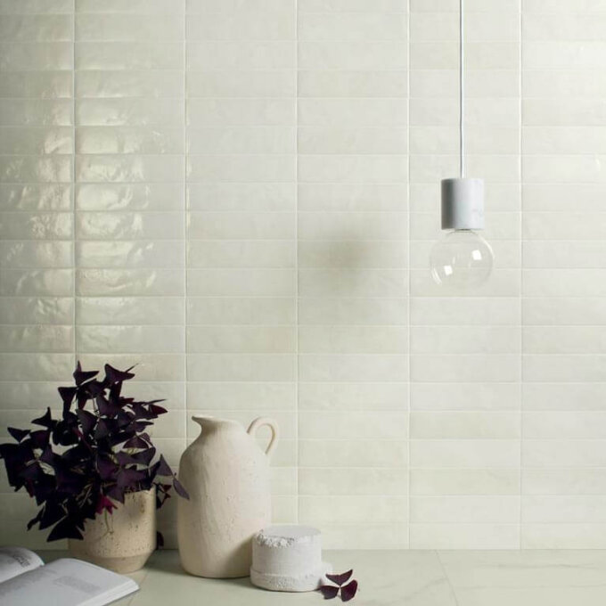 Saturn Bianco Sale 2.5"x9.5" Glossy Porcelain Tile