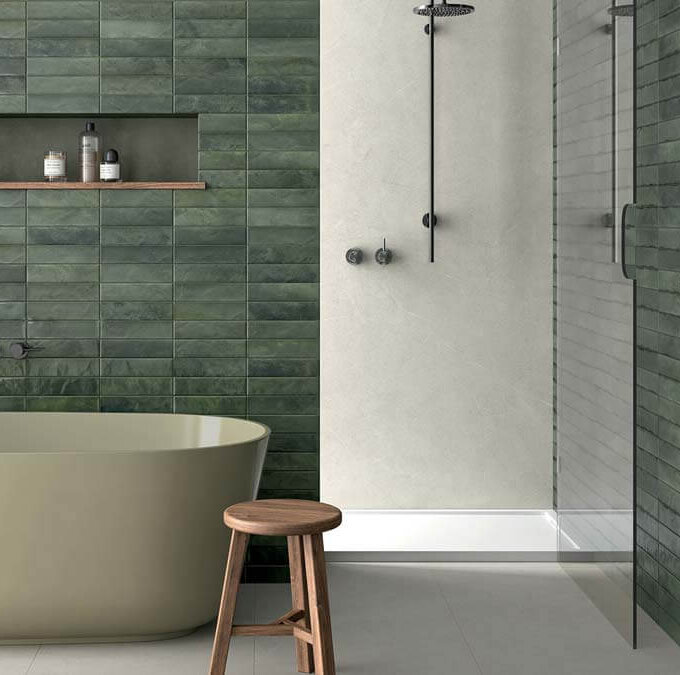 Saturn Verde Malva 2.5"x9.5" Glossy Porcelain Tile