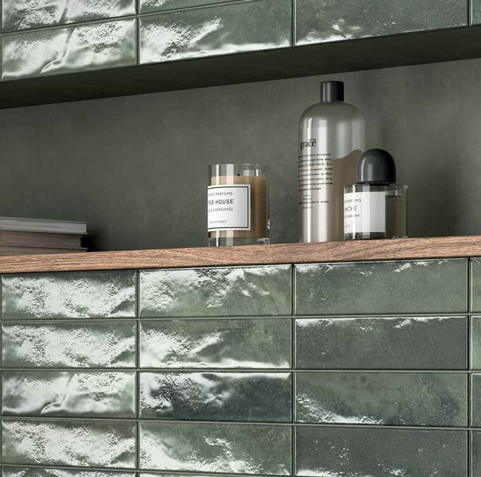 Saturn Verde Malva 2.5"x9.5" Glossy Porcelain Tile