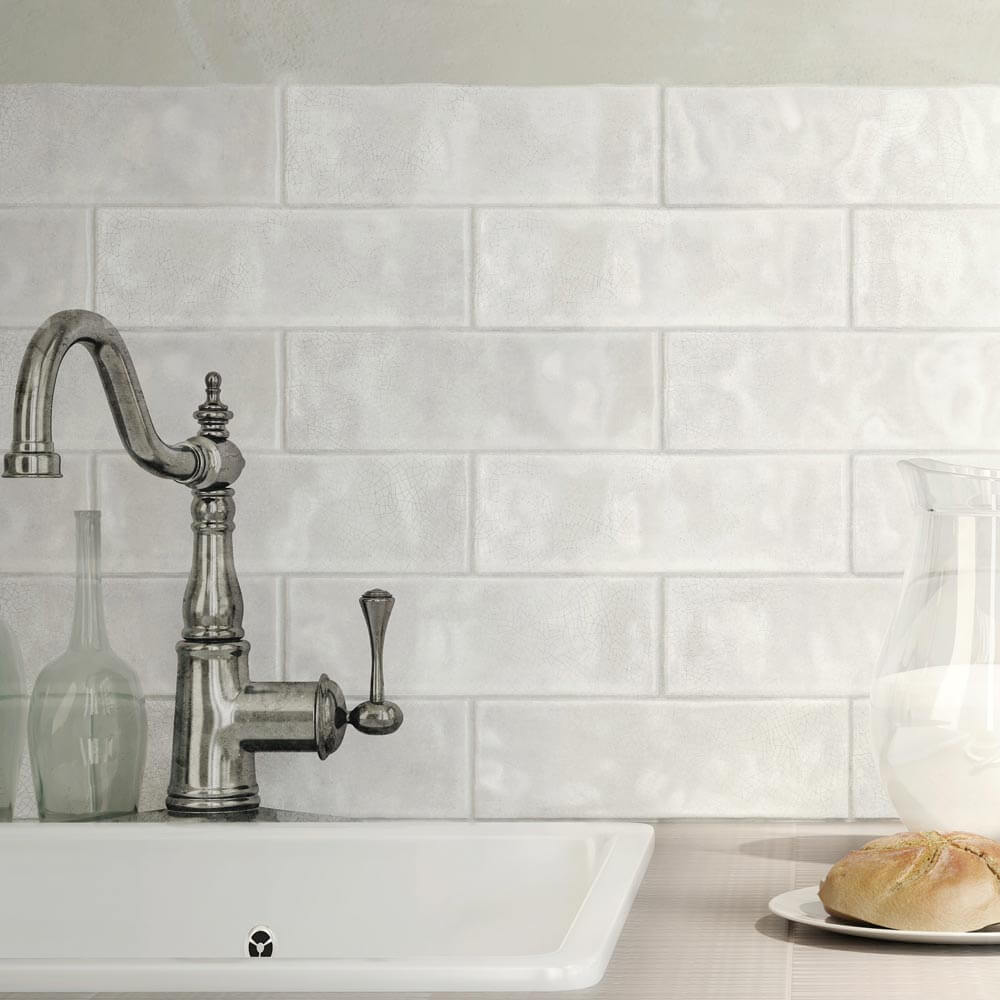 Silver White Ceramic Tile  White ceramic tiles, Ceramic tile bathrooms,  Ceramic tiles