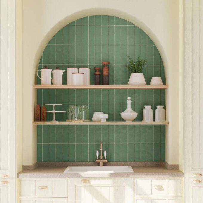 Borgo Green 2.5"x8" Porcelain Tile