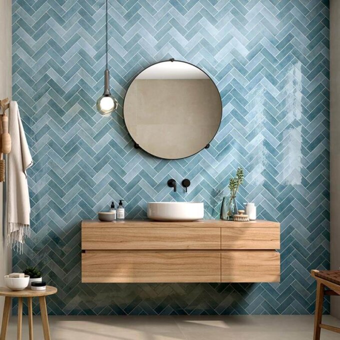 Vita Blue Gloss 2"x6" Ceramic Tile