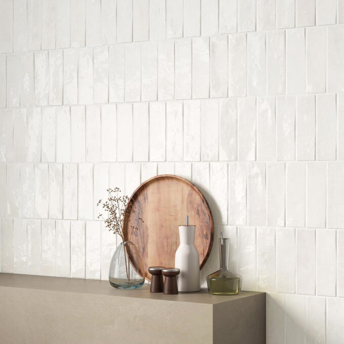 Vita White Gloss 2"x6" Ceramic Tile