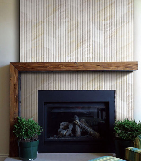 Mars-Panel 6"x18" Inward Almond Frost Honed Marble Tile