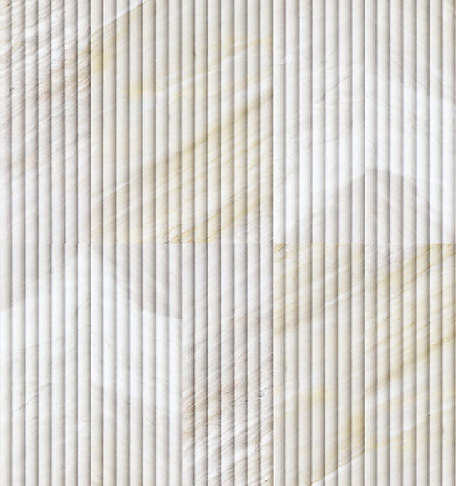 Mars-Panel 6"x18" Inward Almond Frost Honed Marble Tile