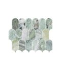 Coastline Oliva Verde Honed Marble Mosaic
