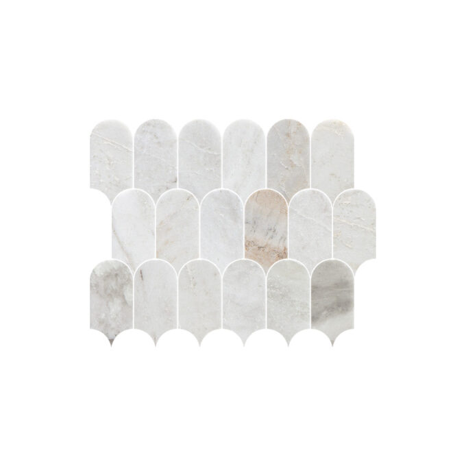 Coastline Valentino Bianco Honed Marble Mosaic