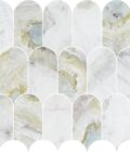 Coastline Versilia River Blu Honed Marble Mosaic