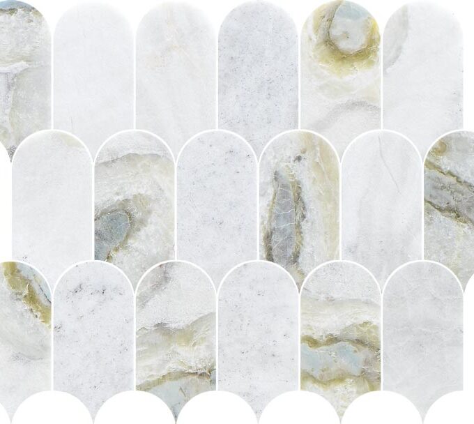 Coastline Versilia River Blu Honed Marble Mosaic