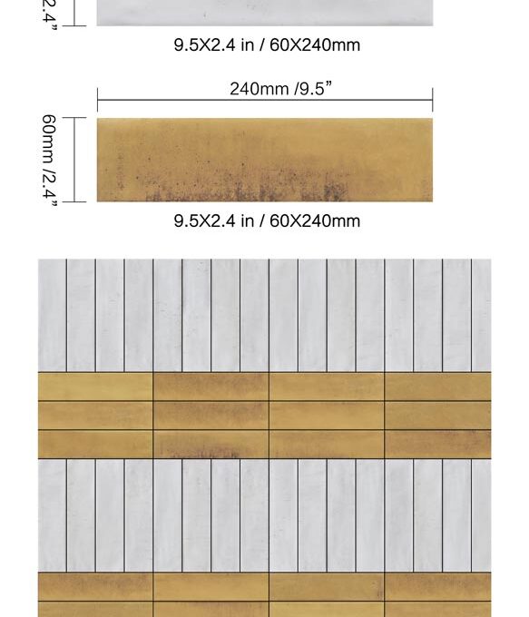 Atmosphere Milky Way 2.4"x9.5" Glossy Porcelain Tile