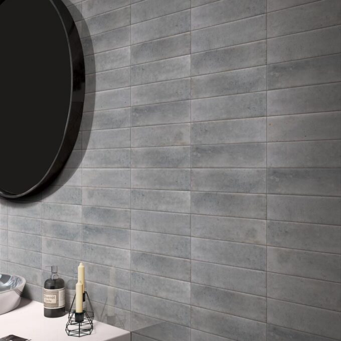 Atmosphere Mercury 2.4"x9.5" Glossy Porcelain Tile