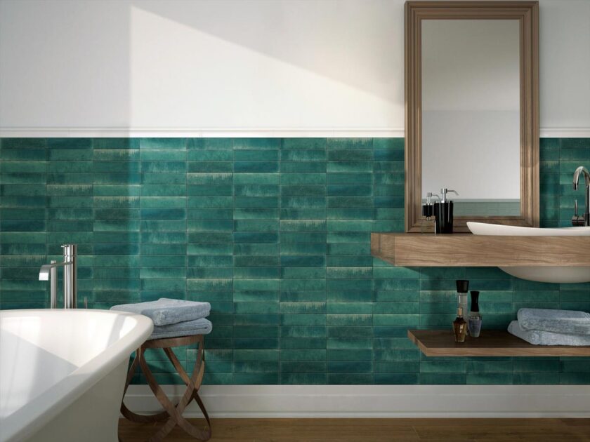 Atmosphere Northern Lights 2.4"x9.5" Glossy Porcelain Tile - Image 4
