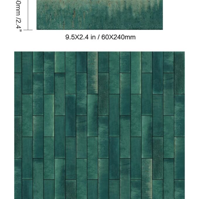 Atmosphere Northern Lights 2.4"x9.5" Glossy Porcelain Tile