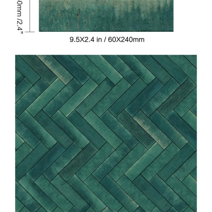 Atmosphere Northern Lights 2.4"x9.5" Glossy Porcelain Tile