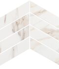 Calacatta Mont 2"x7" Chevron Matte Porcelain Mosaic