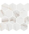 Calacatta Mont 3" Hexagon Matte Porcelain Mosaic