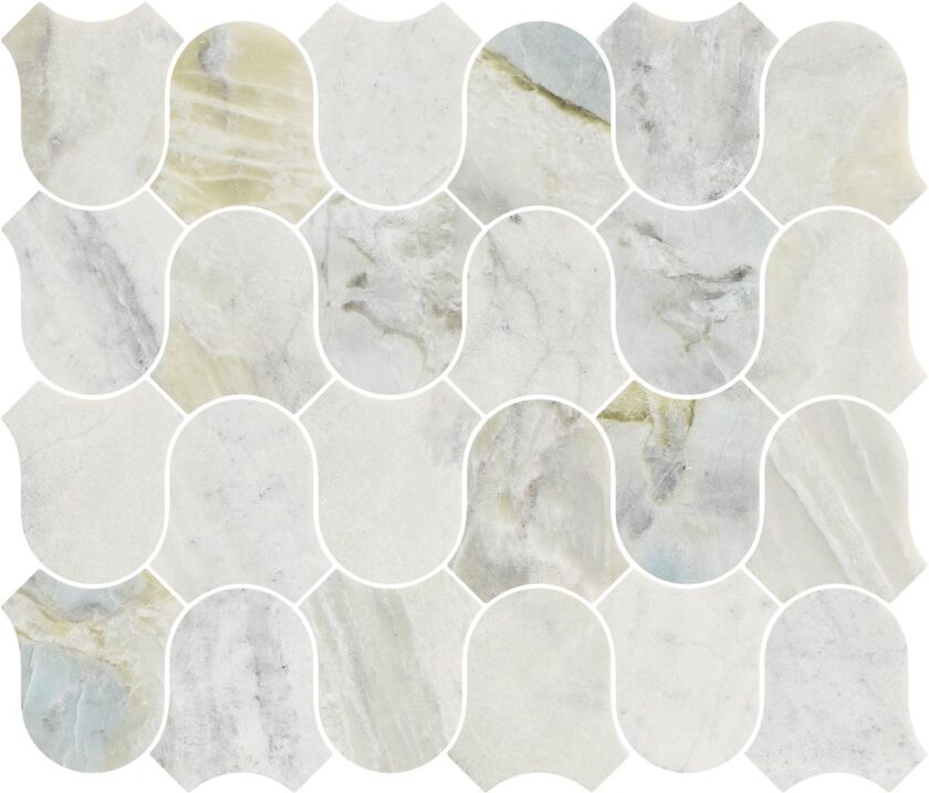 Linked-Waves Versilia River Blu Honed Marble Mosaic - Image 3