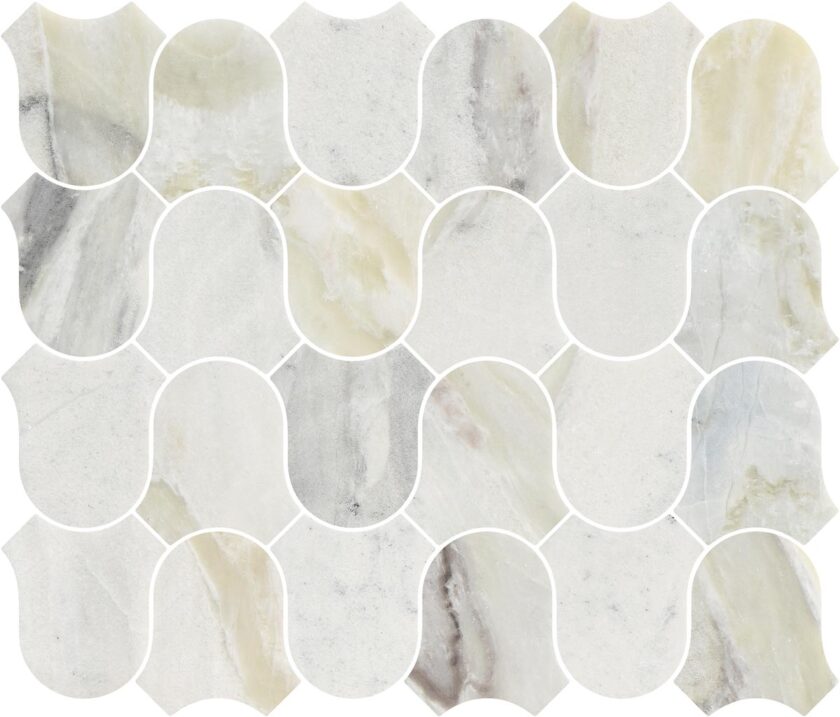 Linked-Waves Versilia River Blu Honed Marble Mosaic - Image 4