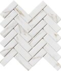 Upcycle Driftwood 1"x4" Herringbone Recycled Glass Matte Mosaic