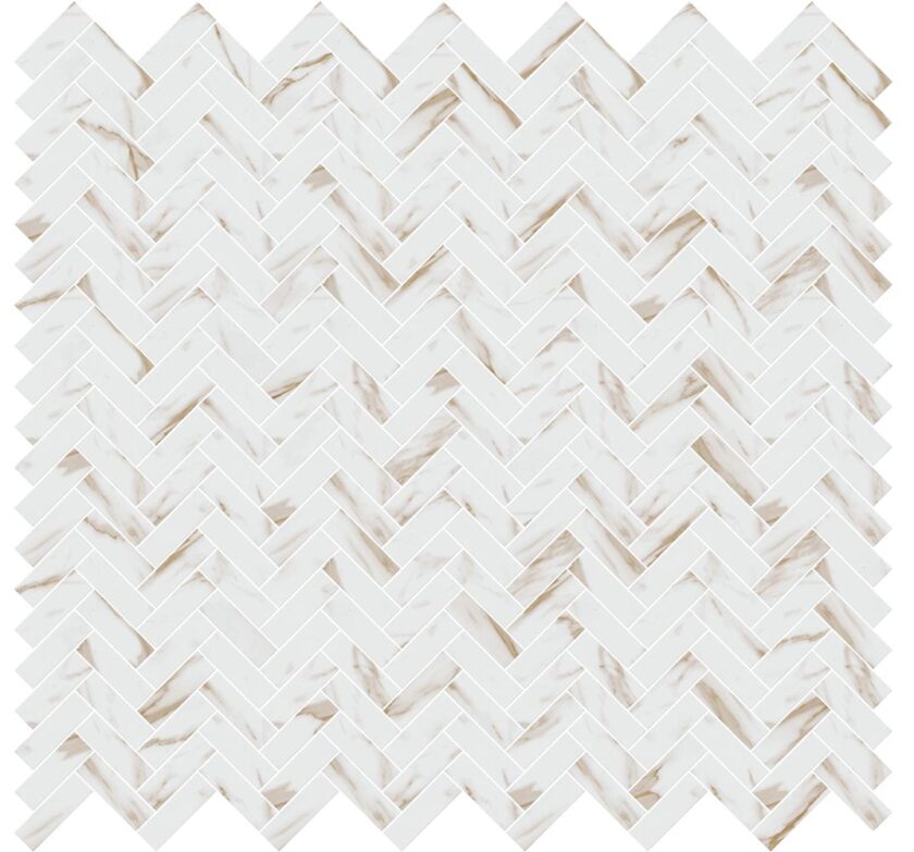 Upcycle Driftwood 1"x4" Herringbone Recycled Glass Matte Mosaic - Image 4