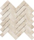 Upcycle Sand Dunes 1"x4" Herringbone Recycled Glass Matte Mosaic