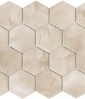 Upcycle Sand Dunes 3" Hexagon Recycled Glass Matte Mosaic