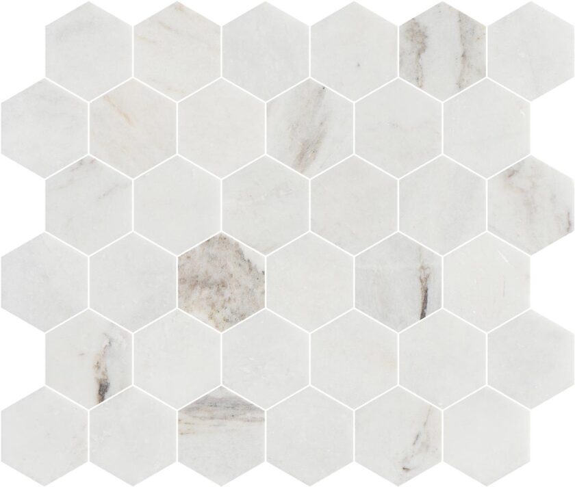 Valentino Bianco 2" Hexagon Honed Marble Mosaic - Image 3
