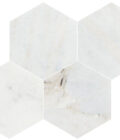 Valentino Bianco 6" Hexagon Honed Marble Mosaic