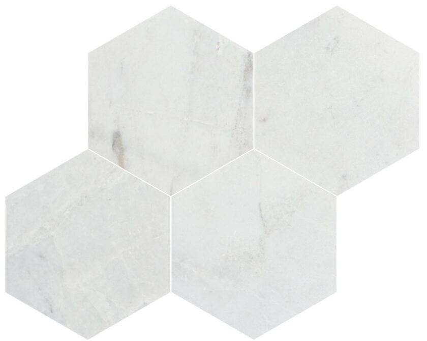 Valentino Bianco 6" Hexagon Honed Marble Mosaic - Image 2